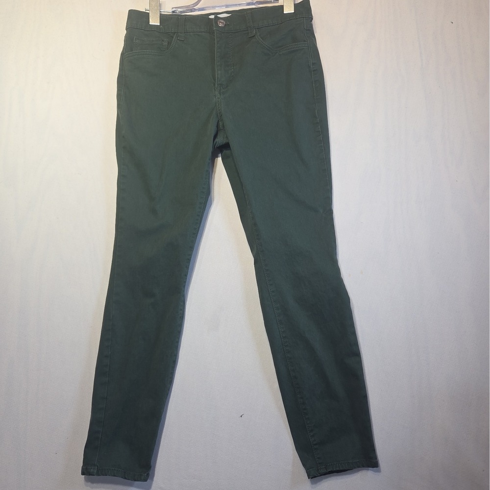 LOFT Women's 28P 6P Olive Green Stretch Skinny Pants Petite Five Pocket